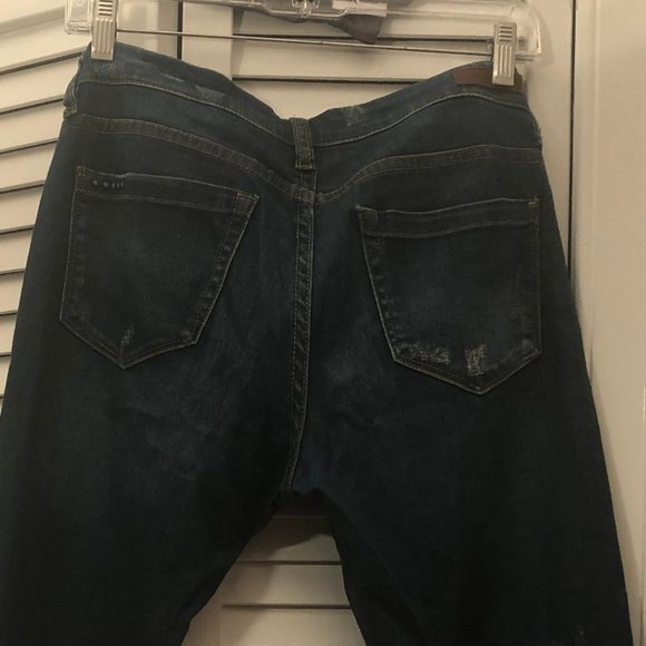 BlankNYC women skinny distressed jeans leg zip - Picture 4 of 7